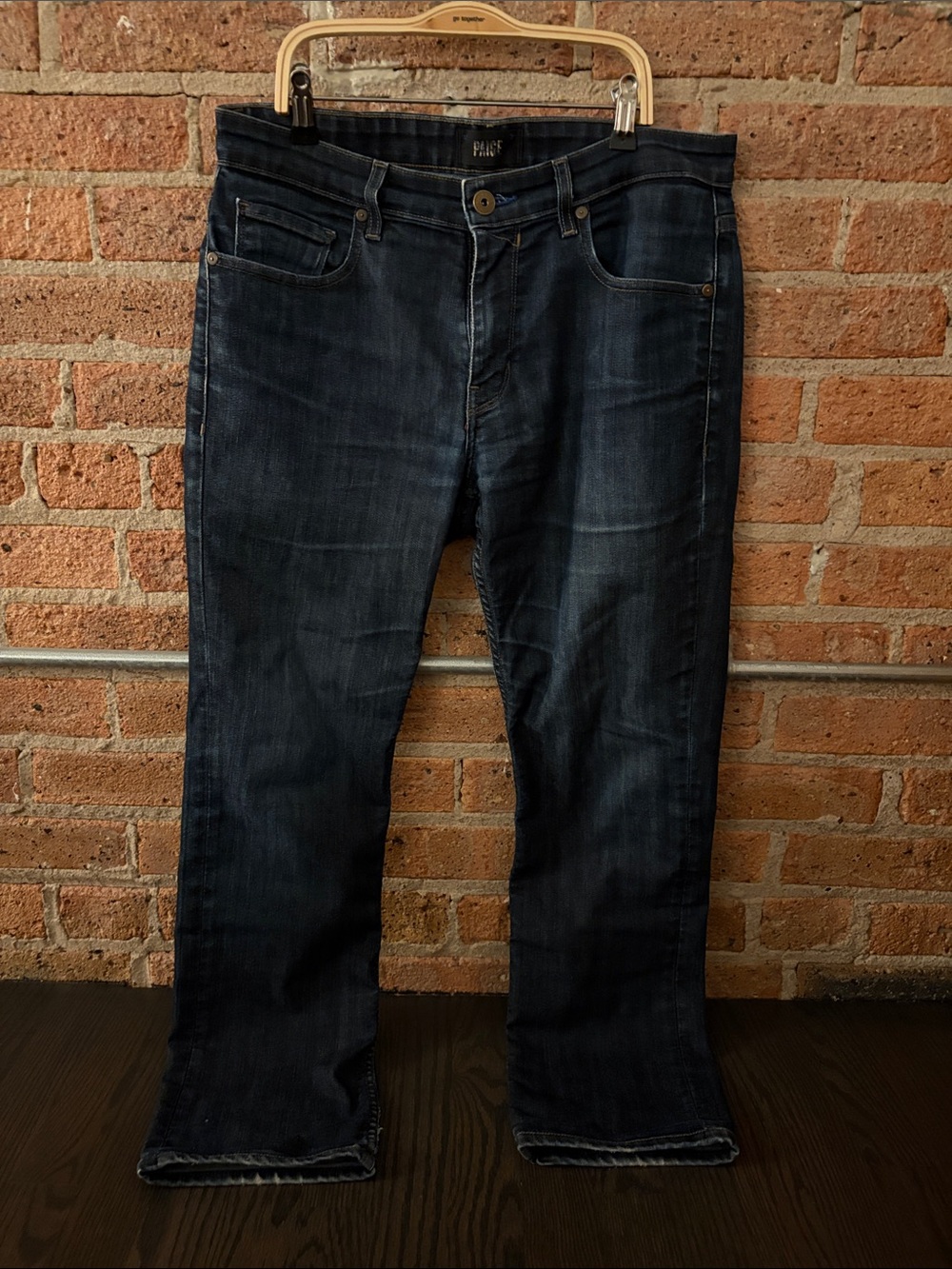 PAIGE Men's Bootcut Jeans in Dark Indigo